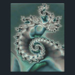 Winter Frost Photo Print<br><div class="desc">A digital fractal art design. The abstract art design is in shades of blue, green and white.</div>