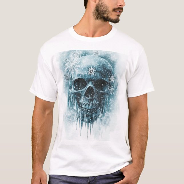Winter Frost Skull T-Shirt (Front)