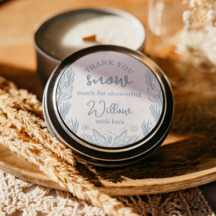 Winter Frost Snowflake Baby Shower Baby It's Cold Classic Round Sticker