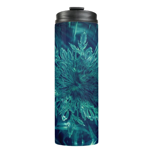 Winter frost snowflake thermal tumbler (Front)
