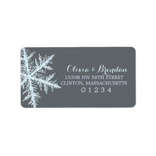 Winter Frost Snowflakes  Address Label