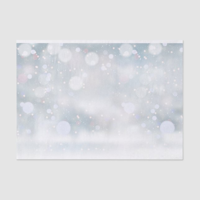 Winter Frost Snowflakes Christmas Tissue Paper (Front)
