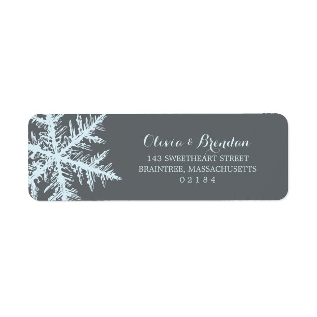 Winter Frost Snowflakes | Return Address Label (Front)