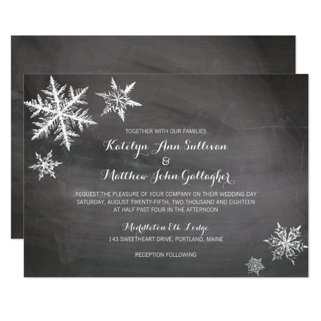 Winter Frost Snowflakes | Wedding Invitation