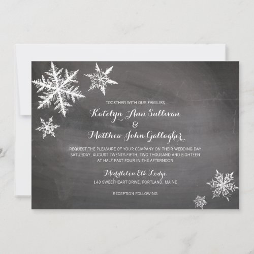 Winter Frost Snowflakes  Wedding Invitation