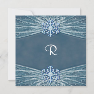 Winter Frost & Snowflakes Wedding Invitation