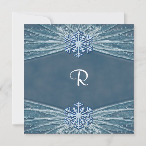 Winter Frost  Snowflakes Wedding Invitation