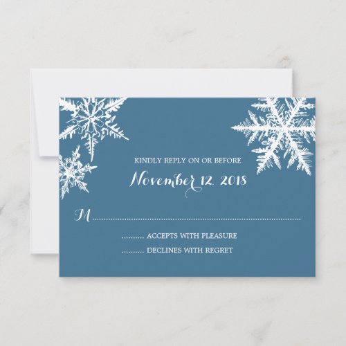 Winter Frost Snowflakes  Wedding RSVP