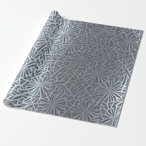 Winter Frost Starburst Wrapping Paper
