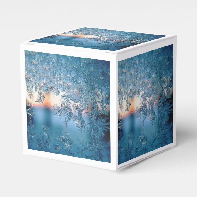 Winter Frosted Glass Window Favor Boxes (Front Side)