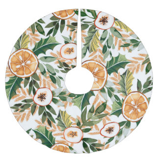 Winter_fruit_nature_22 Brushed Polyester Tree Skirt