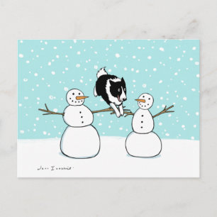 Winter Fun Border Collie Dog Christmas Holiday