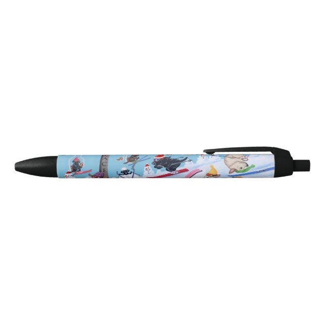 Winter Fun Christmas Skiing Labradors Pen (Top)