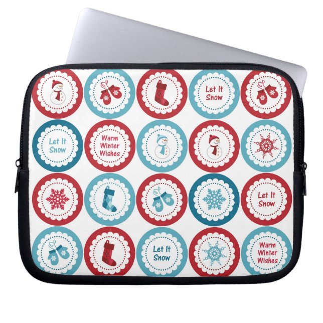 Winter Fun Holiday Laptop & Netbook Sleeves (Front)