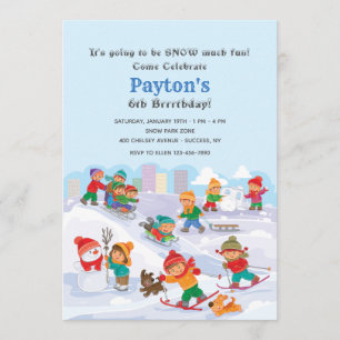 Winter Fun in the Snow Invitation