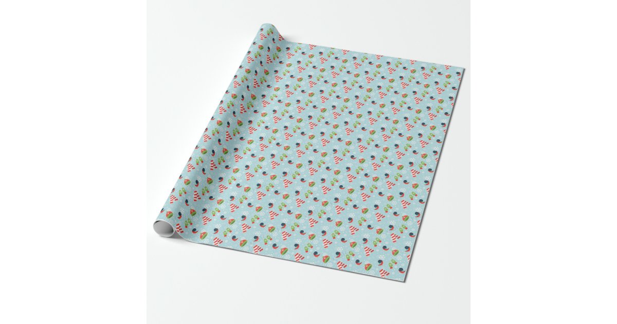 Winter Fun Pattern Wrapping Paper | Zazzle