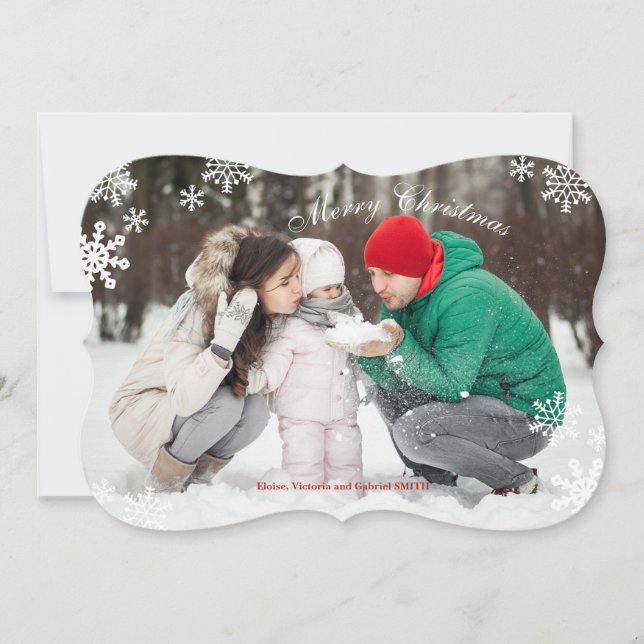 Winter Fun Photo Holiday Card (Front)