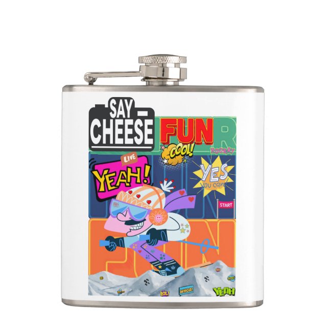 Winter Fun Yeah! Flask (Front)