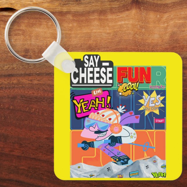 Winter Fun Yeah! Keychain (Front)