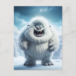 Winter Fun Yeti Postcard