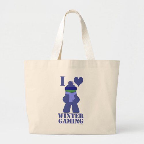 Winter Gamer Frozen Meeple funny Saying Large Tote Bag