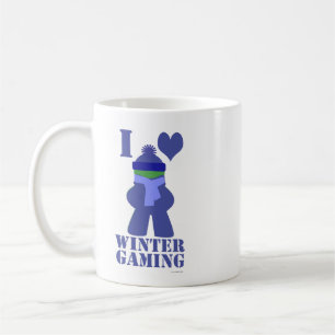 Winter Gamer Frozen Meeple Humor Saying Coffee Mug