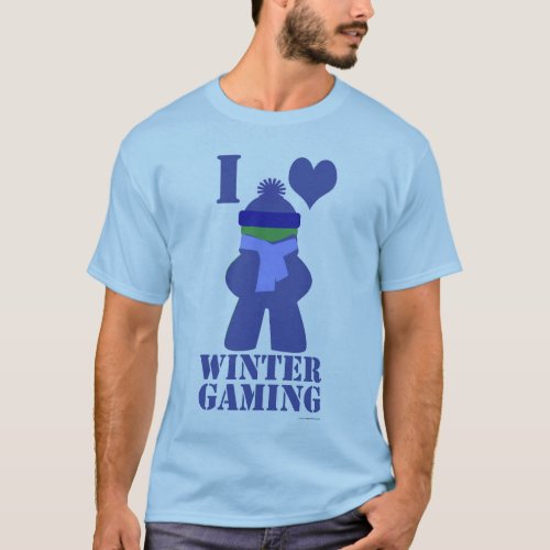 Winter Gamer Frozen Meeple Slogan Fun T_Shirt