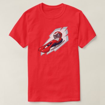 Winter Games Luge Anime Style Illustration T-shirt by arncyn at Zazzle