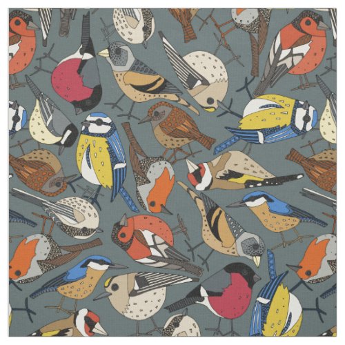 winter garden birds inchyra fabric