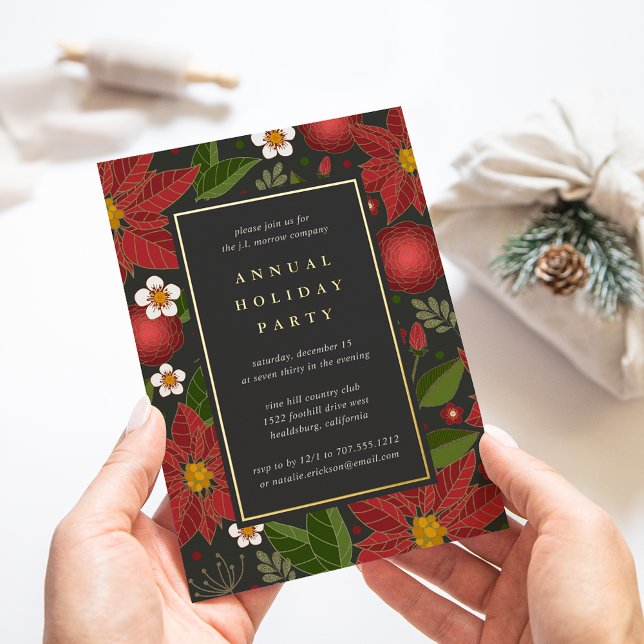 Winter Garden | Corporate Holiday Party Invitation Foil Invitation (Creator Uploaded)