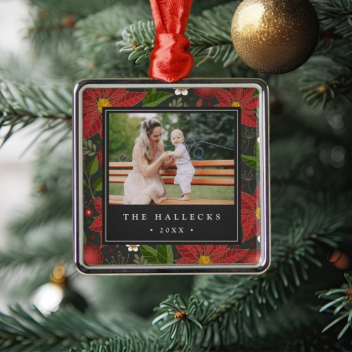 Winter Garden  Personalized Photo Metal Ornament