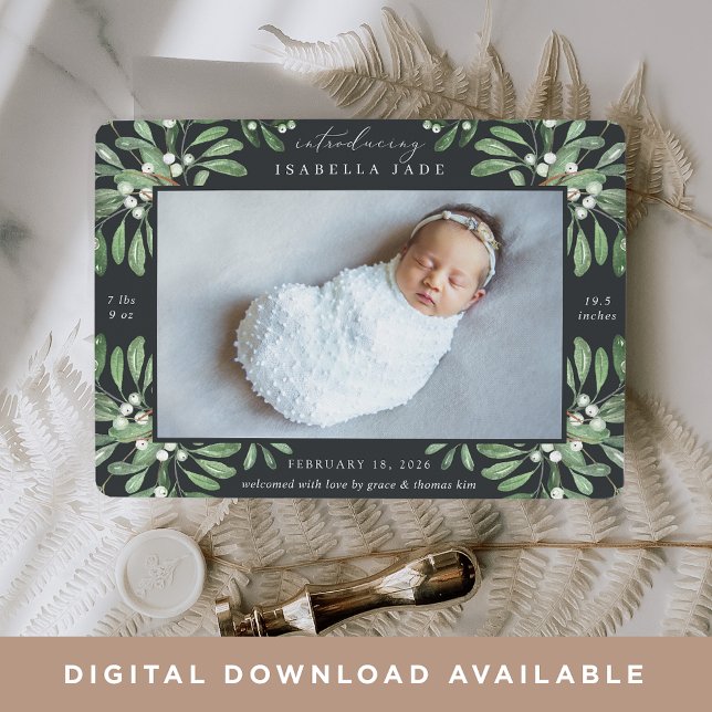 Winter Garden | Photo Birth Announcement (Creator Uploaded)