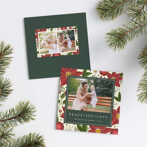 Winter Garden  Square Holiday Photo Card