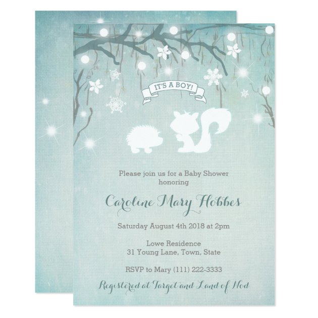 starry night baby shower invitations