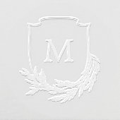 Winter Garland Custom Family Monogram Crest Shield Embosser (Design)