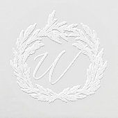 Winter Garland Wreath Calligraphy Monogram Crest Embosser (Design)