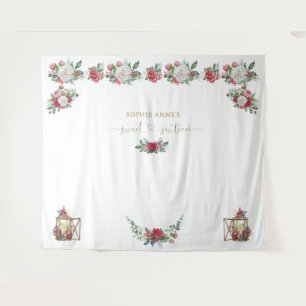 Winter Garland Xmas Sweet Sixteen Photo Backdrop