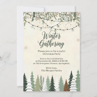 Winter Gathering Christmas Invitation