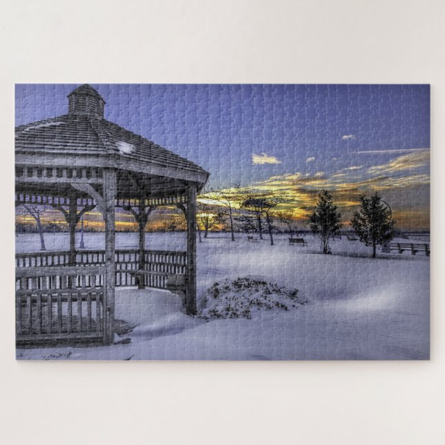 winter gazebo puzzle (Horizontal)