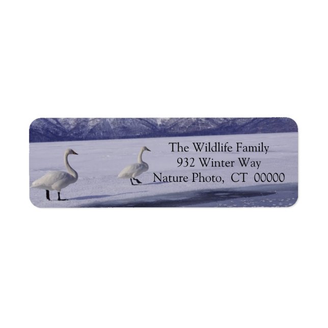 Winter Geese Merry Christmas Return Address Label (Front)