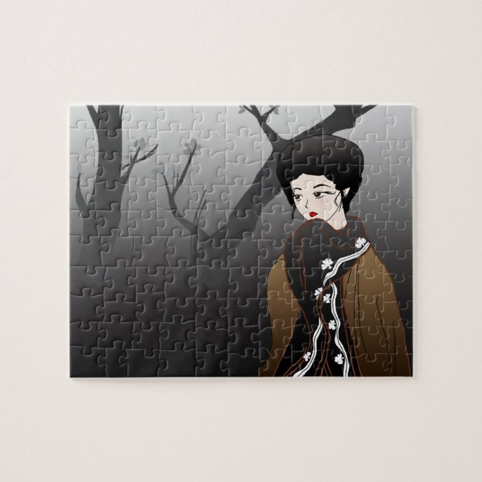 Winter Geisha Jigsaw Puzzle