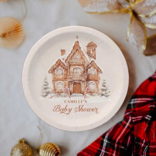 Winter Gender Neutral Baby Shower Personalized Paper Plates