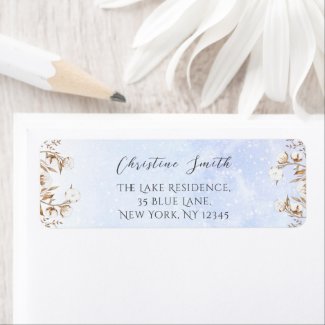 Winter Gender Neutral Baby Shower Return Address