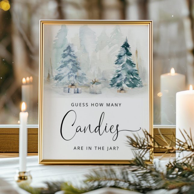 Winter gender neutral Guess how many candies Poster (Creator Uploaded)