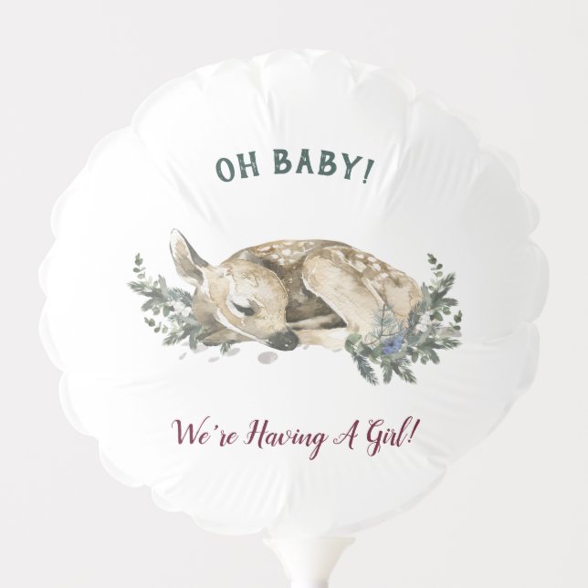 Winter Gender Reveal Baby It's Cold Outside Shower Balloon (Front)