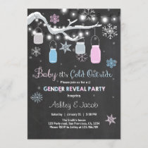 Winter Gender reveal invitation It's Cold Outside