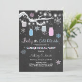 Winter Gender reveal invitation It's Cold Outside (Standing Front)