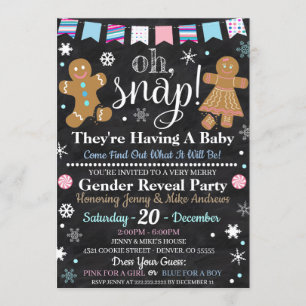 Winter Gender Reveal Party Invitation