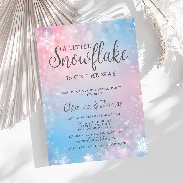 Winter Gender Reveal Party Invitation (Creator Uploaded)