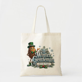 Winter Gentleman Dapper Pinecone Tote Bag